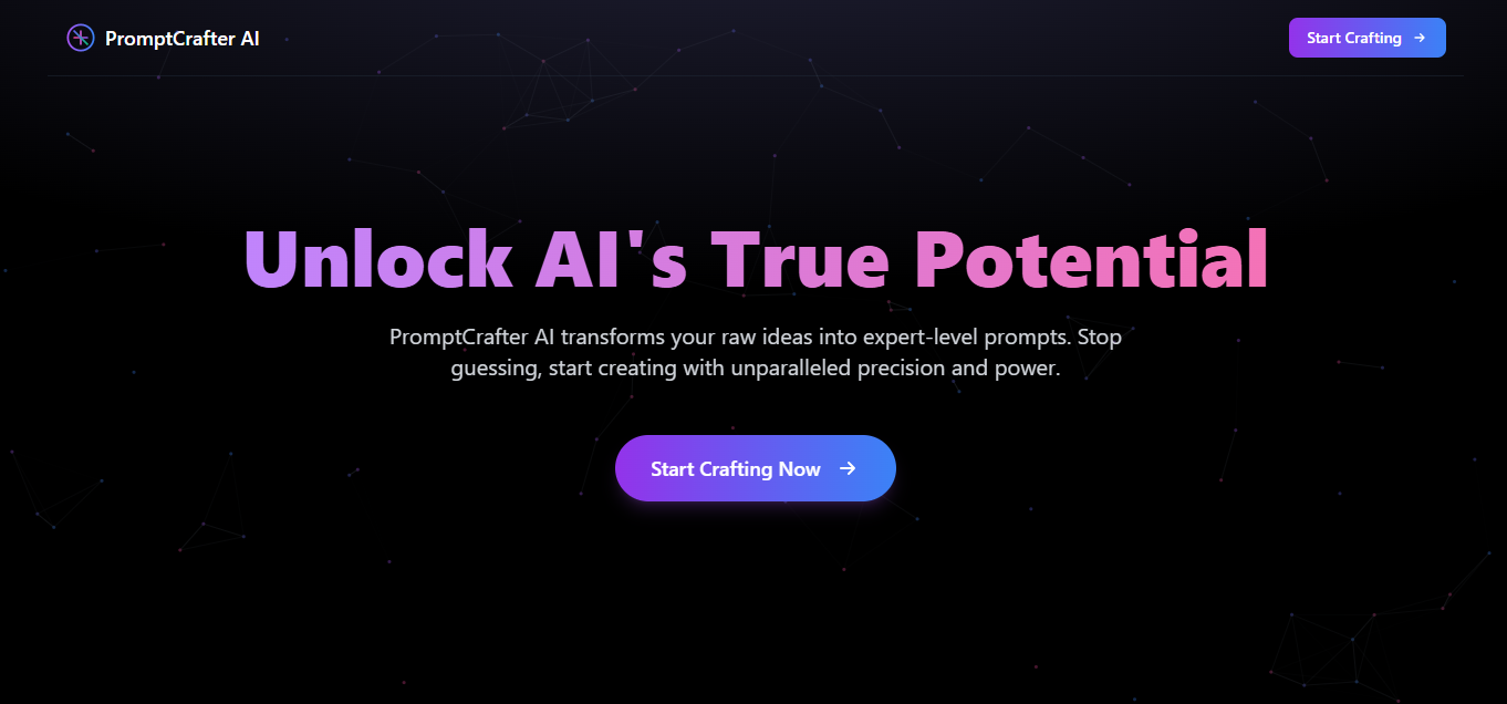 PromptCrafter AI - Prompt Engineering Tool Preview