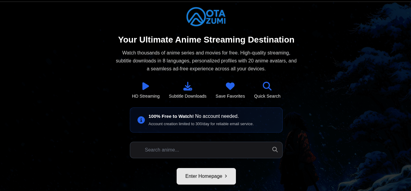 Otazumi - Anime Streaming App Preview